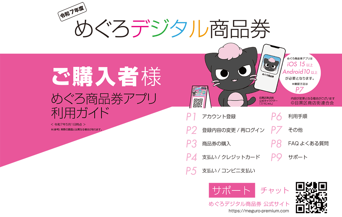 ご購入者様 めぐろ商品券アプリ 利用ガイド