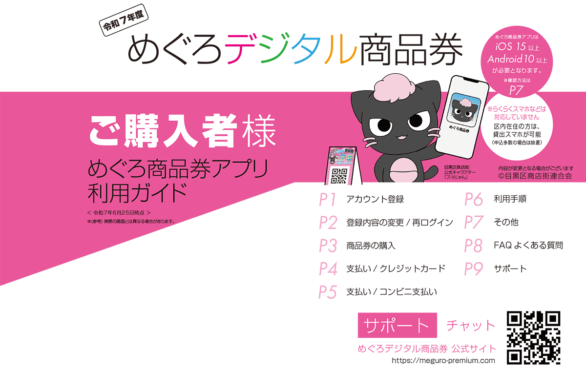 ご購入者様 めぐろ商品券アプリ 利用ガイド